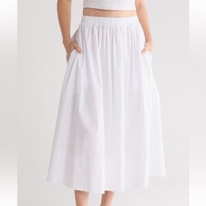 Renee c poplin midi skirt